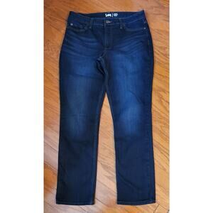 Lee Women Blue Jeans 14L Mid Rise Regular Fit Straight Leg